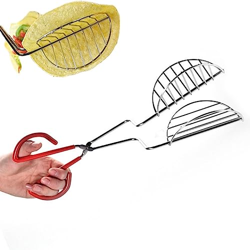 Taco Maker Press Fried Taco Shells Mold Crisp Deep Fryer L Shape Stainless Steel Taco Shell Making Tools Kitchen Gadgets