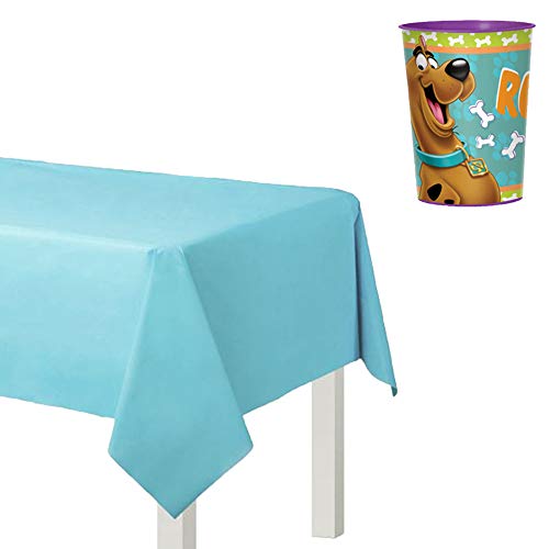 Scooby Doo Birthday Party Supplies Pack For 16 Guests With Scooby Doo Party Plates, Napkins, Cups, Tablecover, Cutlery, One Favor Cup and Pin - Thumbnail 6