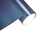Lypumso Chameleon Blue to Purple Vinyl Wrap, Matte Car Wrap Vinyl Vehicle Adhesive Film Air Release Stretchable Color Change Car Stickers DIY Decals for Auto Exterior Interior 1ft x 10ft