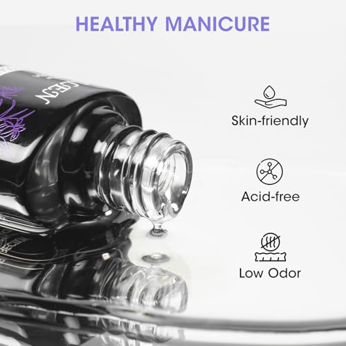 Image of Gellen Gel Top Coat and Base Coat, 2Pcs No Wipe Soak Off Nail Lamp Clear Base Top Coat Long Lasting Finish Nail Art Design Home Gel Manicure Kit