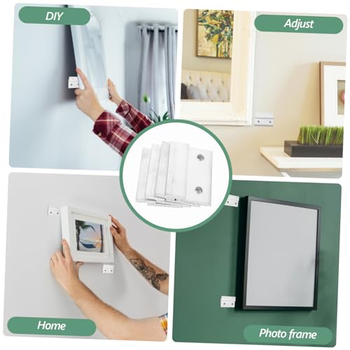 Image of 4pcs Frame Hooks Elegant Picture Hangers for Wall Decor Heavy-Duty Hardware for Easy Picture Hanging for Apartment Aesthetic and Space-Saving
