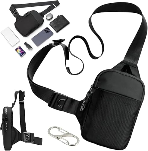 Sacoche anti-vol avec verrou à fermeture éclair et protection RFID pour homme et femme