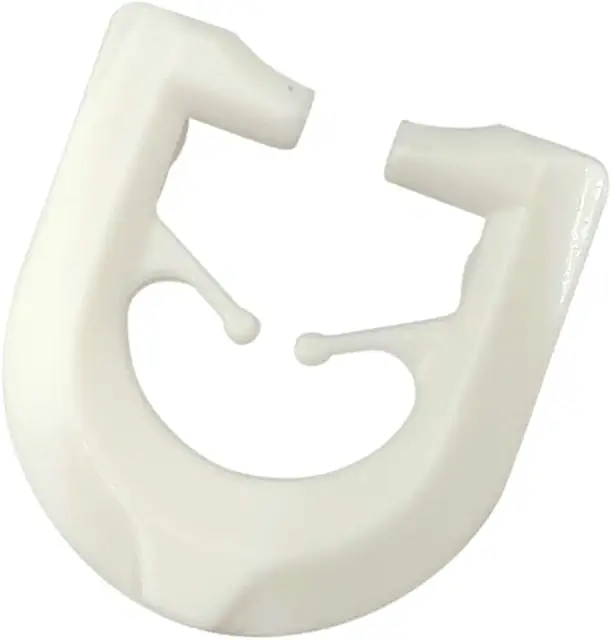 DELFRA 100 T-Gleiter - Weiße Gardinenhaken für T-Schienen im Wohnwagen