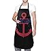 Anime & One Piece - Delantal de Cocina clásico con Bolsillo Anchor Luffy tee para Hombres y Mujeres
