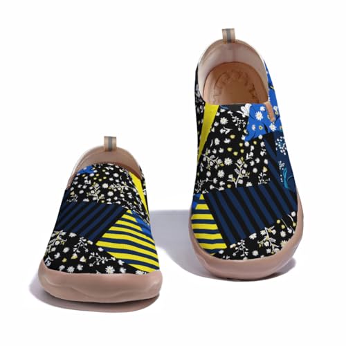 Women's slip-on comfortable flat-soled lightweight casual art painted travel shoes flower series2