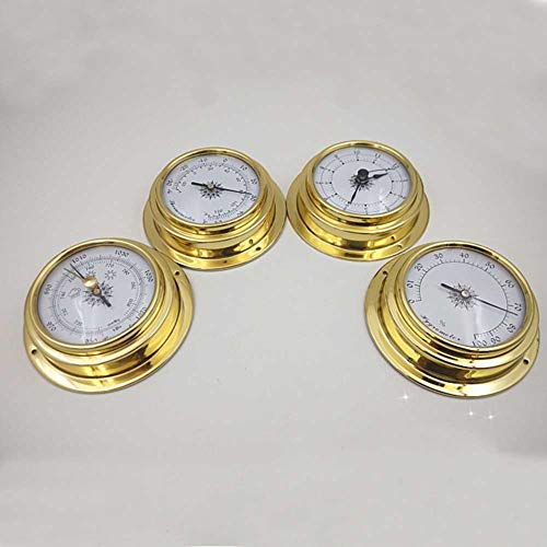 Samnuerly 4pcs Wall Mounted 98mm Barometer Weather Station Portable Thermometer Hygrometer - Image 2