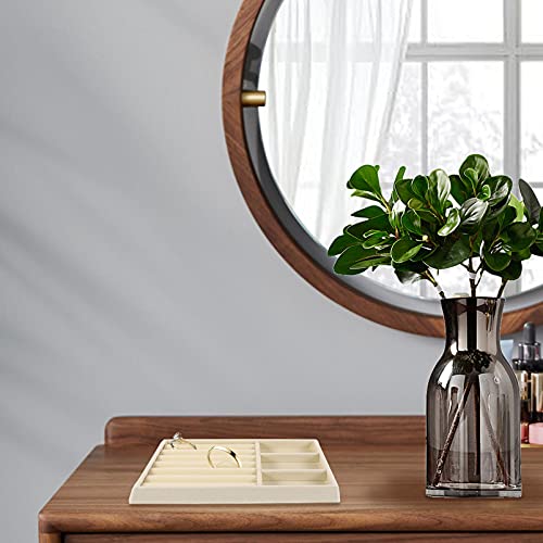 ULTECHNOVO 4Pcs Empilhável Bandejas de Jóias Organizador de Jóias Mostrar Vitrine Bandeja Organizado