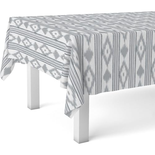 ECOMMERC3 | Mantel Hule Mesa Rectangular Tamaño 100x140 cm - Estilo, Durabilidad y Fácil Limpieza para tu Mesa - Mantel Hule Antimanchas e Impermeable - Mallorquí Gris