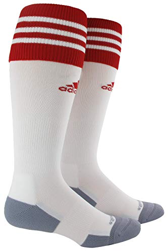 adidas Unisex Copa Zone Cushion II Soccer Sock (1-Pair), White/University Red, 5-8.5