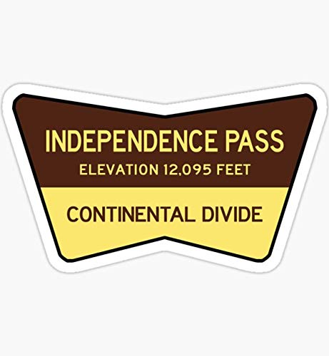 Independence Pass Colorado Rocky Mountains National Park Sticker - Sticker Graphic - Auto, Wall, Laptop, Cell, Truck Sticker for Windows, Cars, Trucks