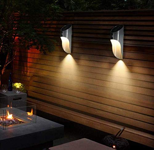 Applique murale solaire LED étanche blanche avec détecteur de mouvement pour extérieur