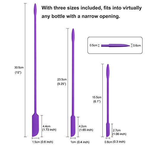 Makeup Spatula, Beauty Spatula, 4 Pack Mini Silicone Spatula, Small Spatula Set For Cosmetics And Kitchen Jar, Last Drop Spatulas, Tiny Scraper For Kitchen Bottles,Cosmetic,Lotion (Purple) #TOP1