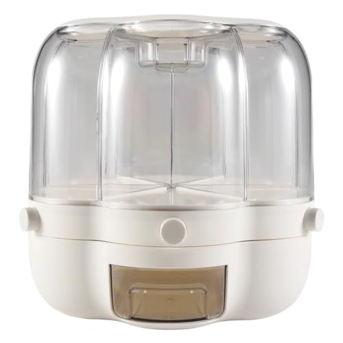 Nettoppo Dispensador Giratorio de Alimentos Cubo de Arroz Tanque de Almacenamiento de Arroz Contenedor de Grano Sellado Caja de Almacenamiento para el Hogar y la Cocina