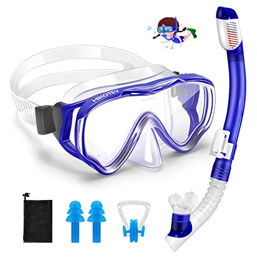 Masque De Plongée Enfant 180° – Anti-buée, UV, Ajustable, Pour Filles Et Garçons 3-15 Ans