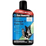Pet Honesty Omega 3 Fish Oil Supplement for Dogs & Cats (32oz), Wild Caught Omega 3 Fish Oil for Skin and Coat Health, Supports Shedding, Skin & Coat, Immunity, Joint, Brain & Heart, EPA + DHA