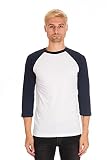 Navy Blue 3/4 Sleeve Raglan Jersey T-Shirt