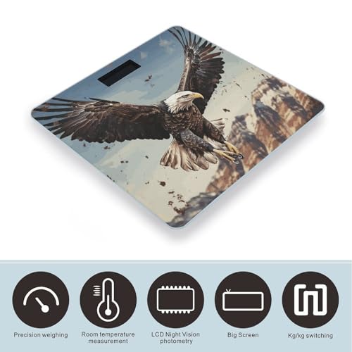 Báscula Digital de Baño con Vidrio Templado y Pantalla LCD miniatura 3