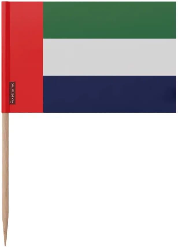 UAE Flag Toothpicks in Various Sizes 100 Pieces 6.5 cm