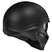 ScorpionEXO Covert X Open Face Half Shell 3/4 Motorcycle Helmet Comm Ready Speaker Pockets DOT Solid (Matte Black - Large)