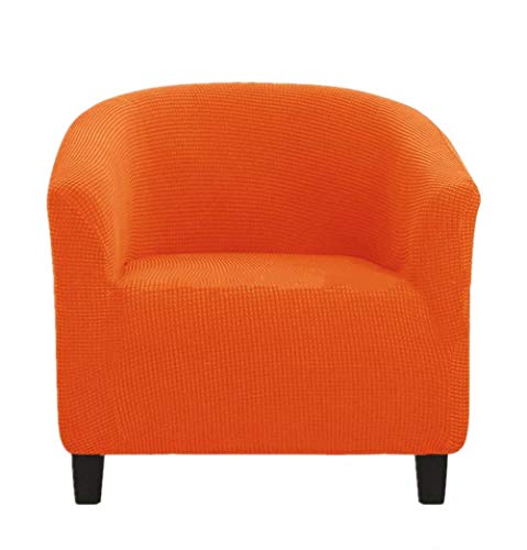 BIDOUDIANZI Club/Cafe Chair Slipcover Stretch Spandex Jacquard Chair Cover Protector Couch Covers, Orange