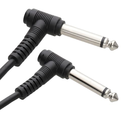 kenable 6.35mm 90 Degree Right Angle Jack Audio Mono Guitar Cable 3m [3 metres]