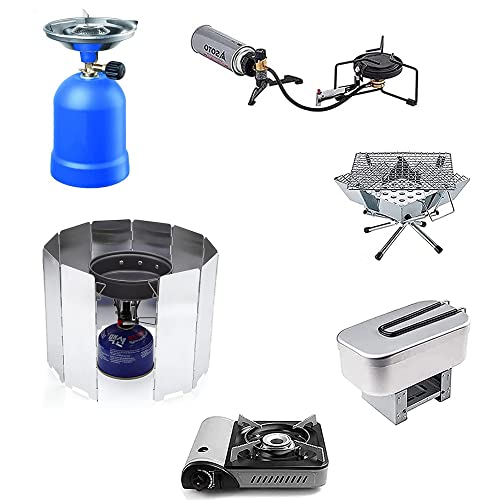 10 Placas Parabrisas de Estufa,Parabrisas Aluminio Plegable Aleación,Pantalla de Viento Cortavientos al Aire Libre para Acampar Picnic BBQ Camping Cocina - imagen 6