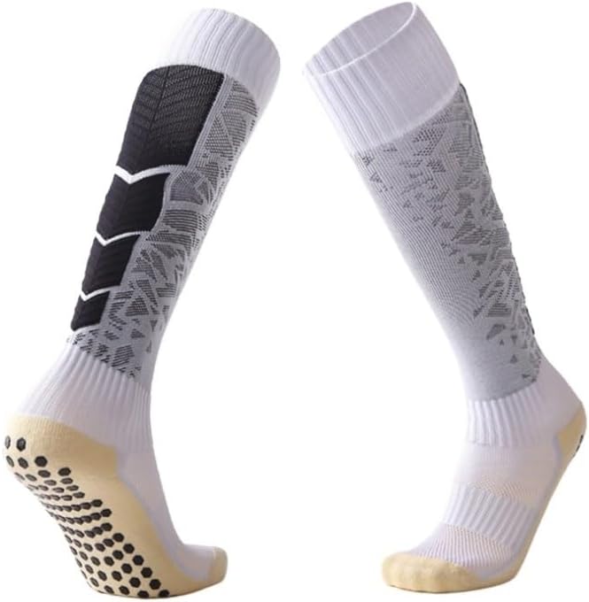 Football Socks University Student Anti-Slip Compression High-Tops Sports for Circulation, Athletic Recovery & Travel