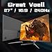 Great voell 27 Inch Gaming Monitor 240Hz FHD (1920x1080) Computer Monitor, VA Panel, HDR10, 99% sRGB, FreeSync, 2*HDMI&2*DP, Design VESA (100 x 100mm)-Black
