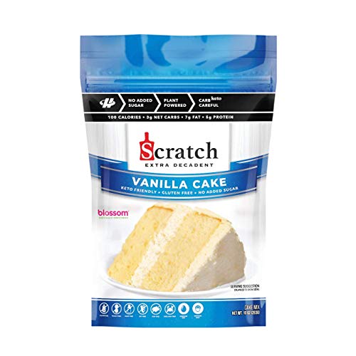 Classic Yellow Vanilla Cake Mix by Scratch - Low Carb Keto (3g Net Carbs), No Sugar Added, Gluten Free, Dairy Free, Blossom Natural Sweetener