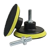 PHITUODA 2 Pack 3 Inch Hook and Loop Backing Pad, Sander Polisher Buffer Plate with M10 Thread Drill Adapter, Angle Grinder Polishing Backer Plate for Wood/Metal/Automotive