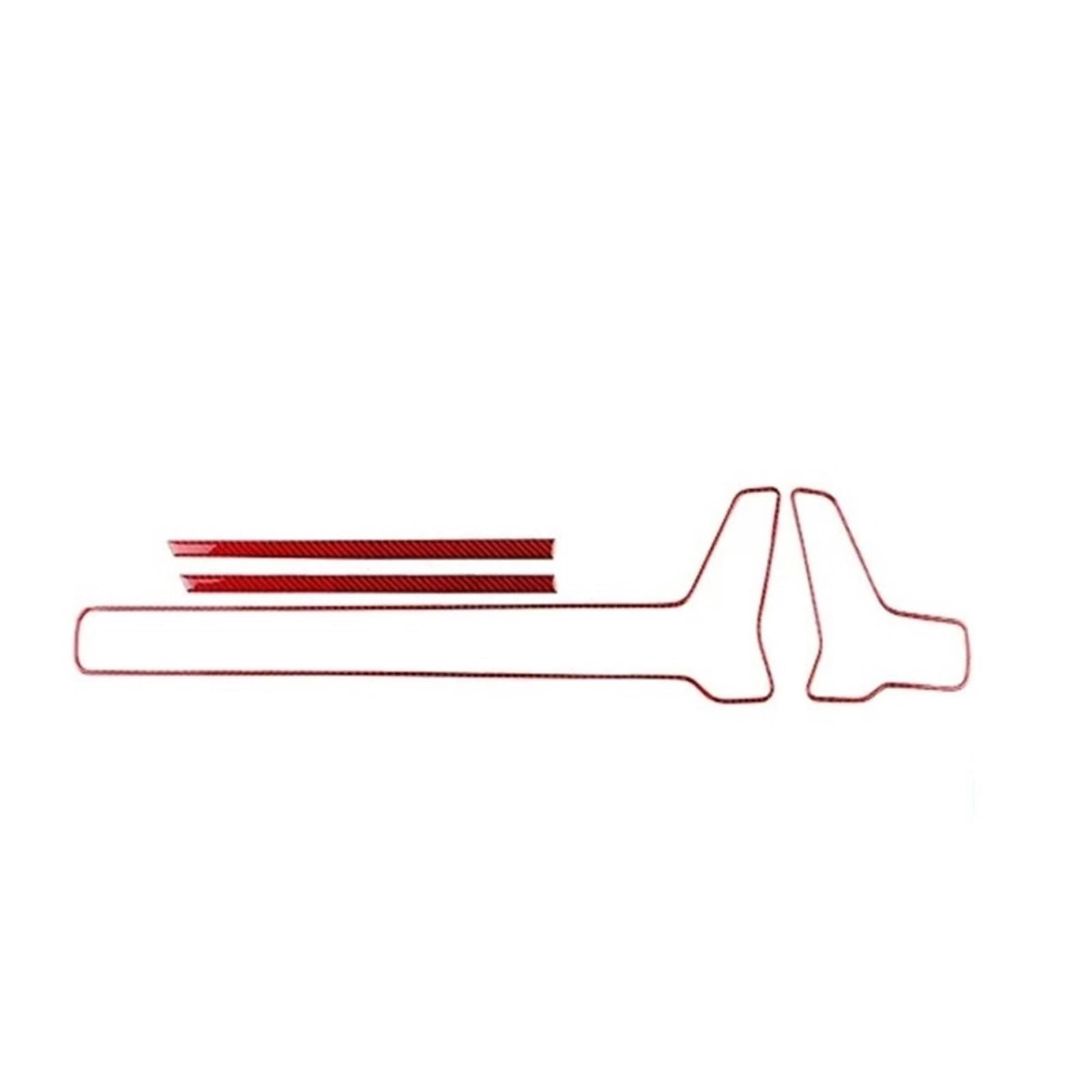 Car Interior Sticker for Kia for Sportage for NQ5 2022-2025 LHD RHD Car Air Outlet Frame Under Instrument Panel Sticker(for RHD Red)
