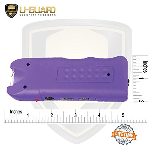 Stun Gun And Pepper Spray Combo With Personal Alarm Self-Defense Kit. Includes Police Strength Formula Oc, Uv Dye Keychain Pepper Spray, Flashlight Siren Alarm With Rechargeable Stun Gun Purple. #TOP5