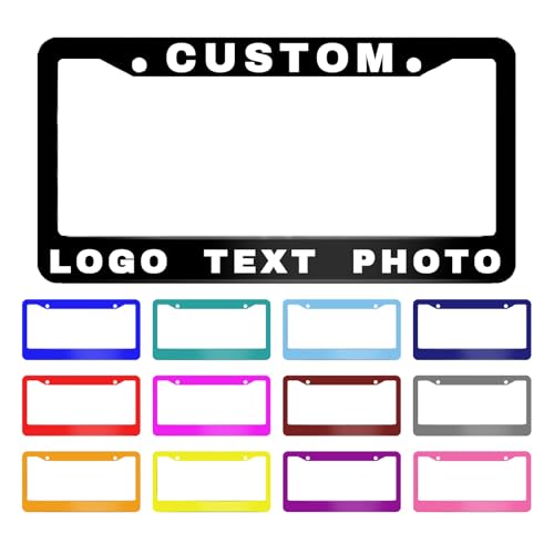 Custom License Plate Frame Personalized License Plate framewith Your Unique Text & Designcustomized Aluminum Metal car tag frameswith Text Photo Logo
