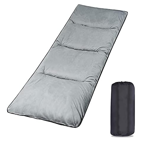 CAMPMAX Cot Mattress Pad for Camping, Comfortable XL Camp Cot Pads for Adults Outdoor Indoor Sleeping Grey Cover