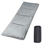 CAMPMAX Cot Mattress Pad for Camping, Comfortable XL Camp Cot Pads for Adults Outdoor Indoor Sleeping Grey