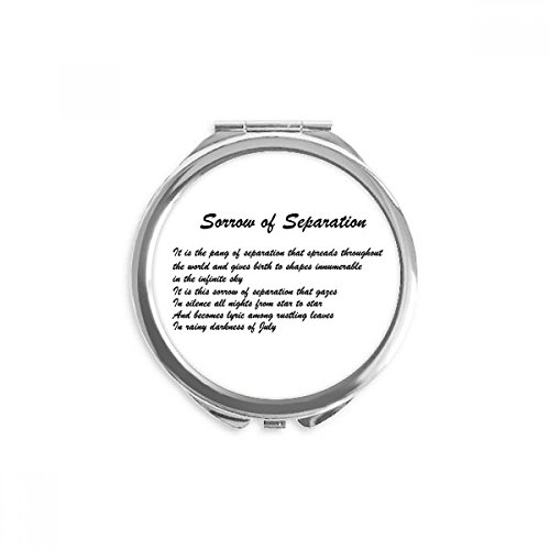 Miroir rond chagrin de séparation de maquillage portable à la main