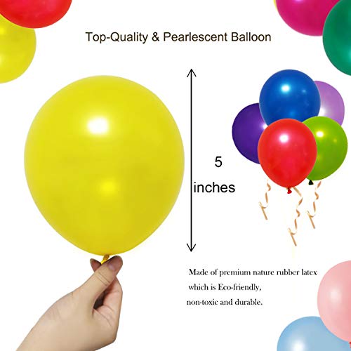 Elecrainbow 5 Inch 100 Pieces Mini Small Muti-Colors Balloons For Birthday Wedding Baby Shower Graduation Thanksgiving Anniversary Party Decorations #TOP1
