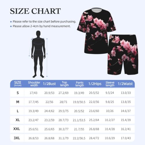 Pyjama court homme extensible vêtement de nuit imprimé japonais