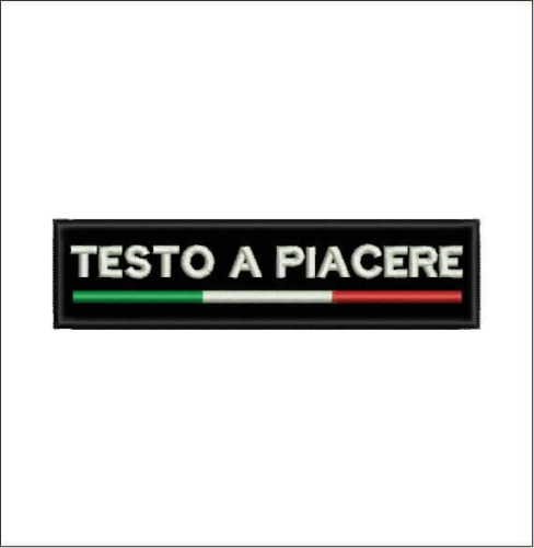 MAREL Patch Nome Softair Tricolore prot Civile cm 12 x 3 Toppa Nastro a Strappo Ricamo -653