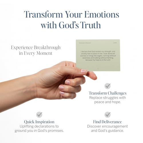 Image of Yesha Bible Verse Cards, Scripture Cards & Christian Prayer Cards - Daily Devotional Cards for Faith, Encouragement & God's Promises - 100 Mini Scripture Cards for Emotional Healing, Mental Health & Encouragement