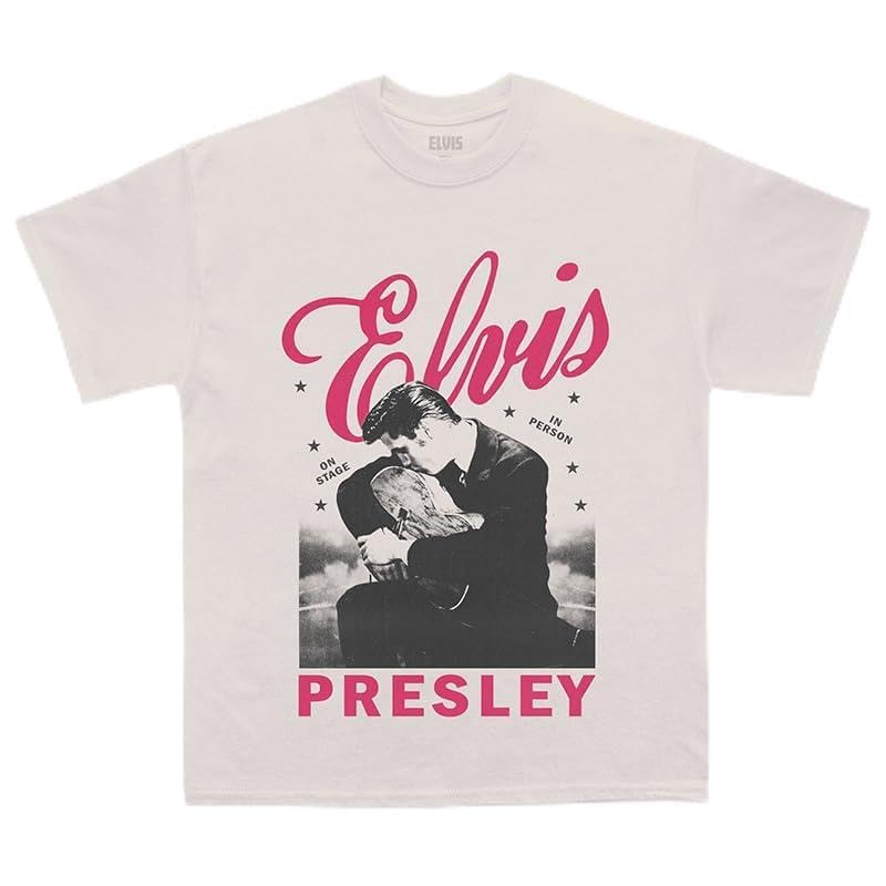 Elvis Presley Unisex-Adult Official Merch on Stage T-Shirt