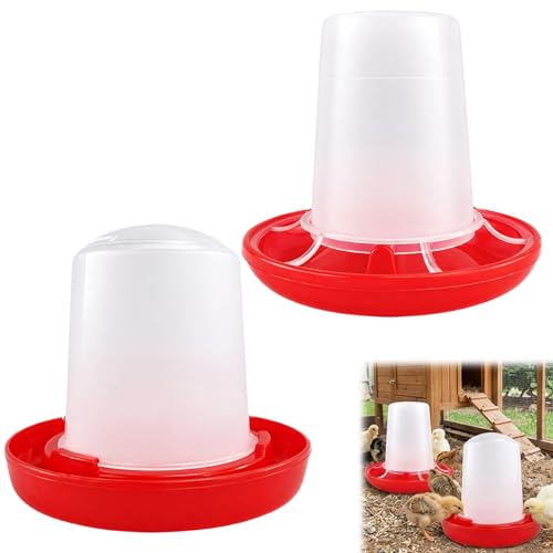 Chicken Feeder and Drinker Set 2Pcs Poultry Feeding Kit for Brooder Setup Backyard Chicken Coop Management Small-Scale Poultry Care Includes 160g Feed Hopper and 160ml Drinker