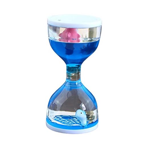 GUMEI Flytande rörelse bubblor timer skrivbord sensorisk leksak djur flytande olja timglas för F