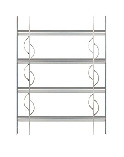 Alberts 563646 Griglia Per Finestre Secorino Style | Estendibile Per Finestre Esterne | Griglia Antieffrazione | Griglia Antieffrazione | Zincata Blu 