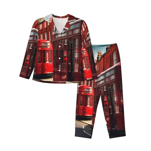 Pyjama femme ensemble de pyjama résolvant vos nuits fraîches avec style rouge