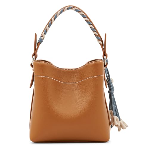 Image of Miraggio Summer Scoop Top Handle Bucket Handbag For Women With Adjustable & Detachable Strap