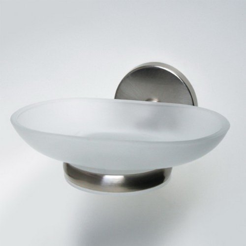Fackelmann 86958 Storage Tray with Glass Approx 13 x 6 x 12 cm Brushed Stainless Steel Finish, 13 x 6 cm - Image 2