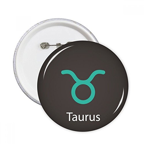 Badge Taureau Avril Mai en lot de 5 broches rondes multicolores taille M