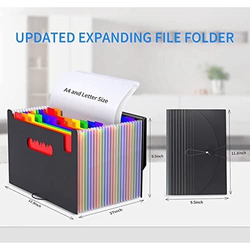 Dossier de fichiers extensible trieur accordéon A4 portable pour classement de documents