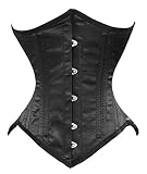 Luvsecretlingerie 26 Double Steel Boned Waist Training Satin Underbust Corset,XL (For waist 34"-35")